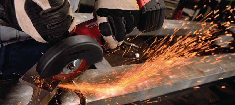 Meuleuse d'angle sans fil AG 125-A22 Meuleuse d'angle 22 V (sans charbon) pour la découpe et le meulage quotidiens avec des disques jusqu'à 125 mm de diamètre Applications 1