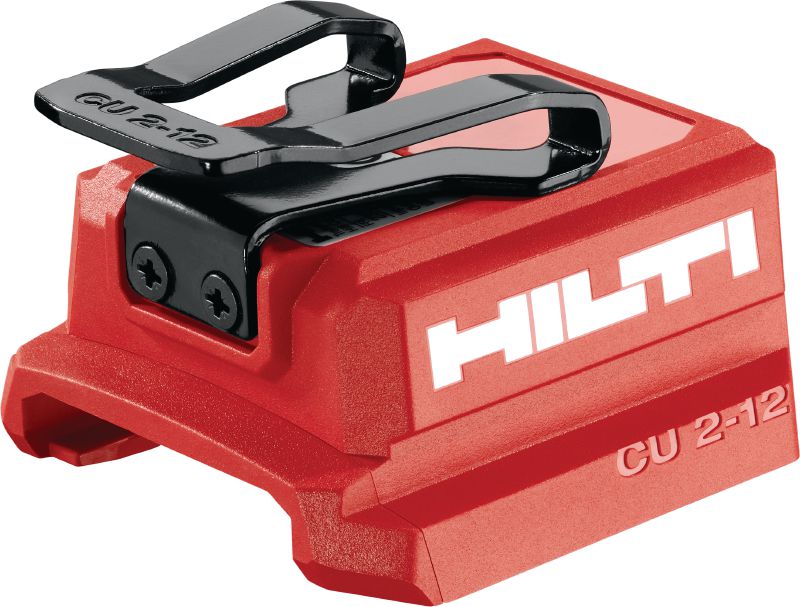 Adaptateur de charge USB CU 2-12 Adaptateur de charge USB pour les batteries 12 V Hilti permettant de charger des tablettes, téléphones et autres appareils dotés de ports USB-C ou USB-A