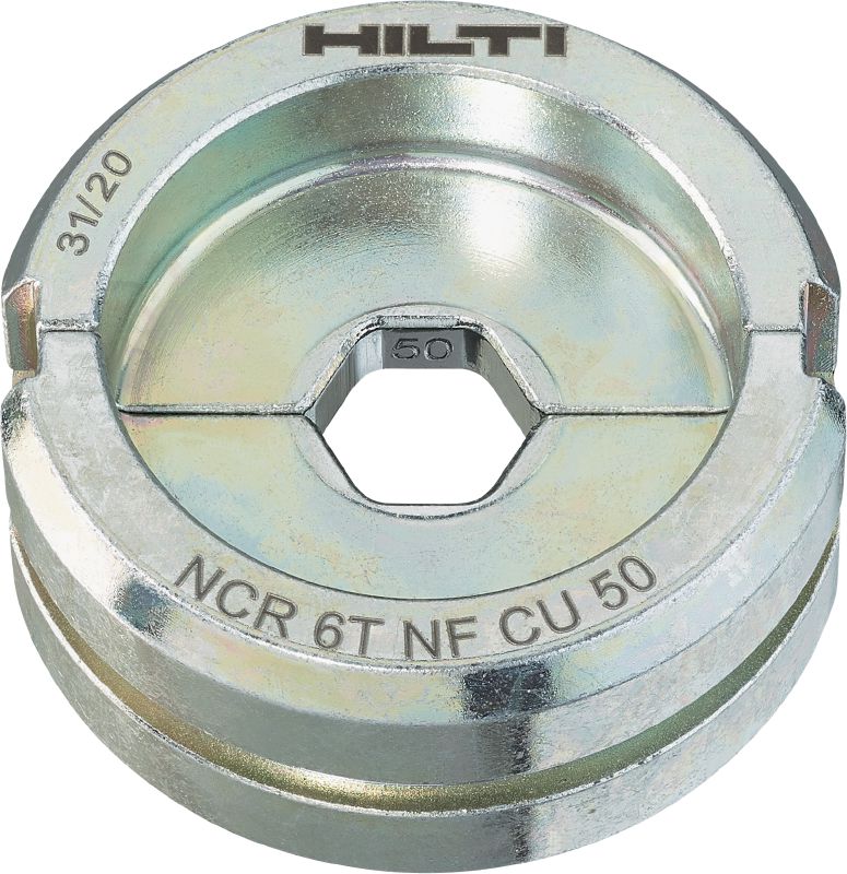 Matrices NF 6 tonnes pour le cuivre Matrices NF 6 tonnes pour cosses en cuivre et connecteurs jusqu’à 300 mm²