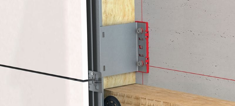 Patte-équerre FOX VI L Patte-équerre murale polyvalente pour l'installation de structures de façade pare-pluie Applications 1