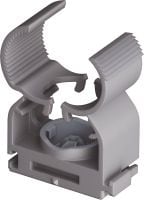 Multi clip X-FC MX Fixation de tube ajustable optimisée pour clous en bande et compatible avec une large gamme de méthodes de fixation, de matériaux supports et de diamètres de gaines