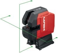 Laser ligne transversal et vertical de haute précision PM 20-CGE Laser combiné à faisceau vert de haute précision avec 2 lignes et 4 points pour l'aplomb, le nivellement, l'alignement et l'équerrage