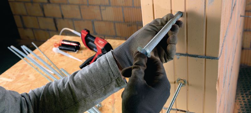 Tamis fin HIT-S Douilles-tamis métalliques économiques à couper pour les fixations dans la maçonnerie creuse par injection de résine hybride Applications 1