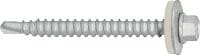 Vis métalliques autoperceuses S-MDW71Z Vis autoperceuse (acier au carbone zingué) avec rondelle pour la fixation de l'acier et de l'aluminium sur le bois