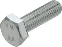 Vis à tête hexagonale A2 DIN 933 Vis à tête hexagonale en acier inoxydable (A2) conforme à DIN 933