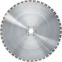 Lame de scie murale Equidist SPX MCS (60HY : compatible avec Hilti, Husqvarna®, Tyrolit®) Lame de scie murale Ultimate (15 kW) pour une vitesse de coupe élevée et une durée de vie accrue dans le béton armé (mandrin 60HY adapté aux scies murales Hilti, Husqvarna® et Tyrolit®)