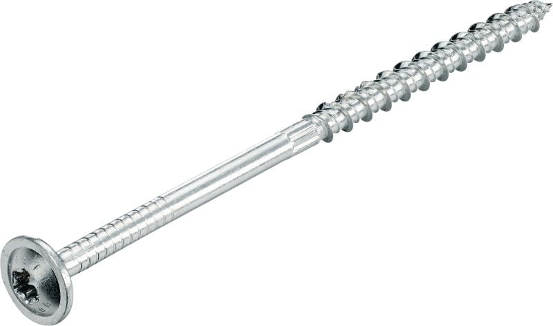 Vis à bois structurelle S-WWP-Z, tête à rondelle avec filetage partiel Vis à bois avec tête à rondelle et filetage partiel pour des assemblages bois-bois et bois-métal plus sûrs