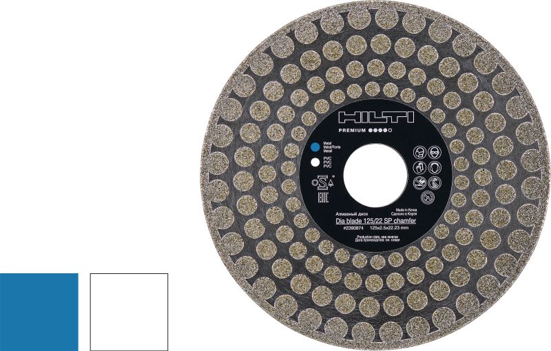 Disque diamant pour chanfrein SP Disque diamant Premium pour couper et chanfreiner en 2 étapes les tuyaux en PVC, en acier et en fonte