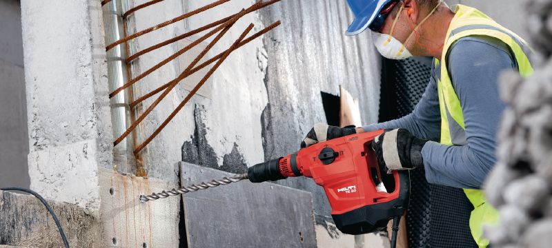 Perforateur TE 60-AVR Perforateur SDS Max (TE-Y) polyvalent et puissant pour le forage et le burinage du béton, équipé du système de réduction active des vibrations (AVR) Applications 1