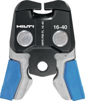 Mâchoire de sertisseuse NPR PM/S FL Mâchoires de sertisseuse pour les raccords à sertir Geberit FlowFit® jusqu'à 75 mm. Compatibles avec les outils de sertissage de tubes Hilti.