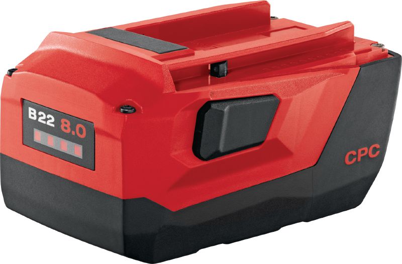 Batterie 22 V B22 8.0 Batterie Li-ion 22 V 8,0 Ah de dernière génération pour une durée de fonctionnement maximale