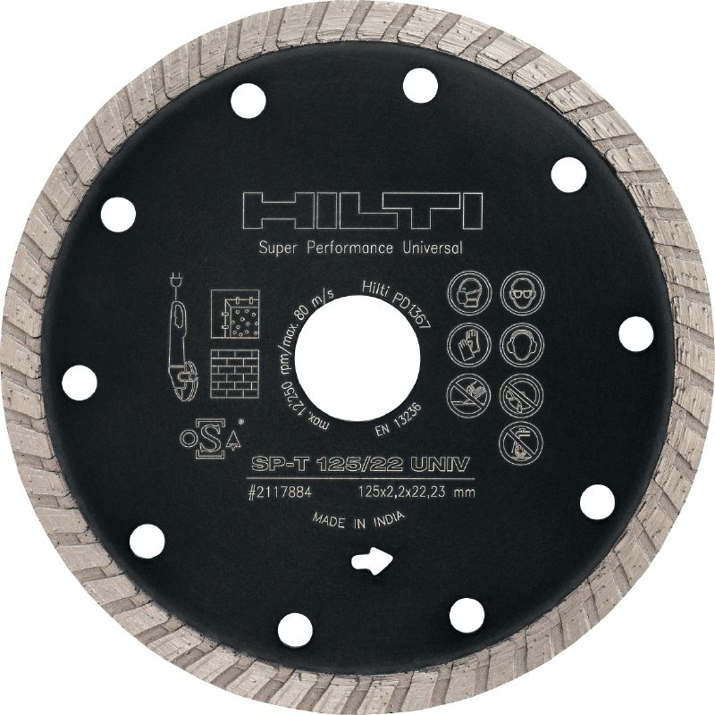 Disque diamant universel SP-T Disque diamant Premium à bord continu pour la découpe dans divers matériaux support