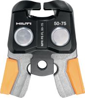 Mâchoire de sertisseuse NPR PM/S FL Mâchoires de sertisseuse pour les raccords à sertir Geberit FlowFit® jusqu'à 75 mm. Compatibles avec les outils de sertissage de tubes Hilti.