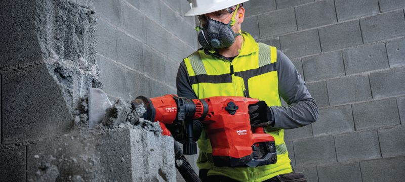 Marteau piqueur sans fil TE 500-22 SDS-Max Marteau piqueur et burineur SDS Max (TE-Y) sans fil avec réduction active des vibrations pour le burinage dans le béton ou la maçonnerie (plateforme de batteries Nuron) Applications 1