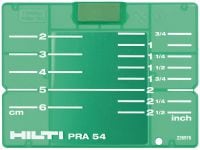 Plaquette-cible PRA 54 (CM/IN) 