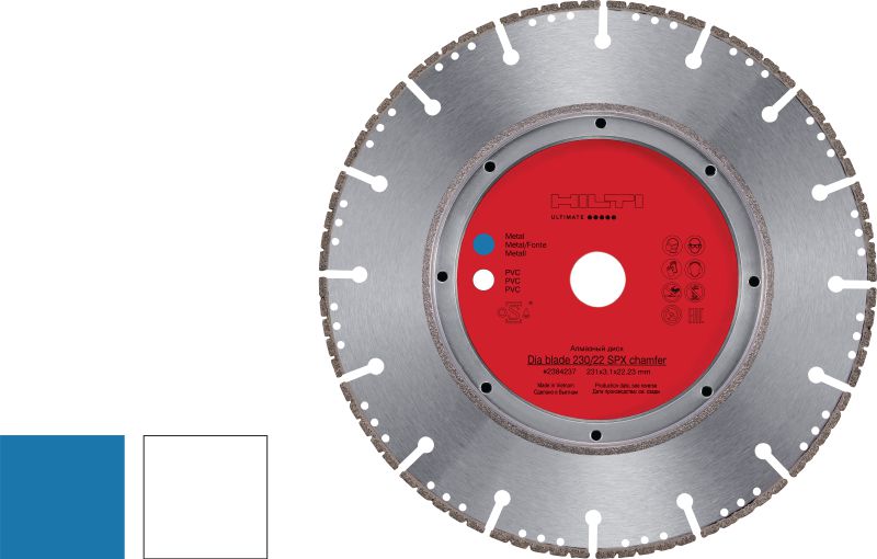 Disque diamant pour chanfrein SPX Disque diamant Ultimate pour couper et chanfreiner en 1 étape les tuyaux en PVC, en acier et en fonte