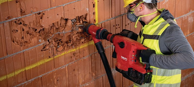 Marteau piqueur sans fil TE 500-22 SDS-Max Marteau piqueur et burineur SDS Max (TE-Y) sans fil avec réduction active des vibrations pour le burinage dans le béton ou la maçonnerie (plateforme de batteries Nuron) Applications 1