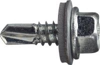 Vis métalliques autoperceuses S-MD 51 Z Vis autoperceuse (acier au carbone zingué) avec rondelle de 16 mm pour fixations de métal sur métal d’épaisseur faible (jusqu'à 3 mm)
