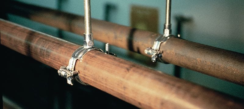 Collier de serrage MPN-S à fermeture rapide Attache pour tubes galvanisée de haute qualité sans garniture d'insonorisation pour une productivité élevée dans les applications pour charges moyennes Applications 1