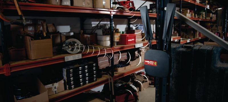 Borne Bluetooth® AI G125 Passerelle d'inventaire d'entrepôt, offrant une solution tout-en-un pour le suivi et la gestion des équipements d'entrepôt (Hilti ON!Track) Applications 1