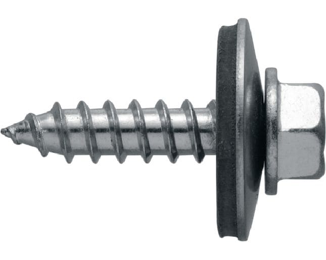 Vis autotaraudeuses S-MP 73 S Vis autotaraudeuse (acier inoxydable A2) avec rondelle de 22 mm pour la fixation d'une couche mince de métal sur du métal ou du bois