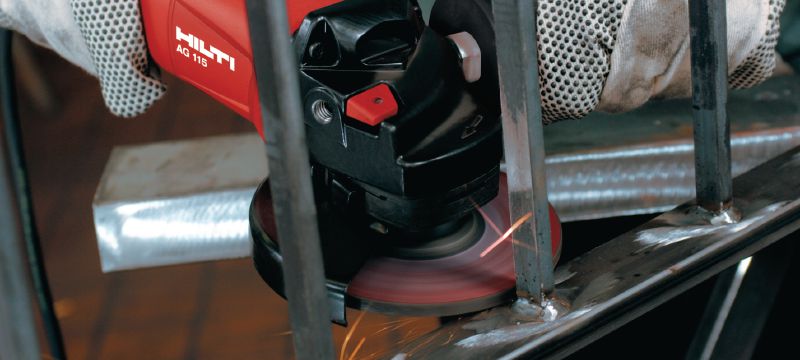 Meuleuse d'angle AG 115-D Meuleuse d'angle 850 W (230 V) avec interrupteur homme-mort, pour disques d'un diamètre maximum de 115 mm Applications 1