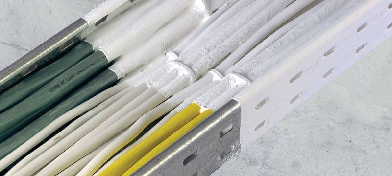 Enduit de protection incendie pour câble CP 679A Plus Enduit pour câble haute performance – l'enduit ablatif de protection incendie CP 679A Plus retarde la propagation des flammes sur les câbles et convient pour une utilisation en intérieur et en extérieur Applications 1