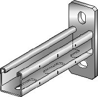 Console double MQK-41-R Console en acier inoxydable avec un rail entretoise MQ simple d'une hauteur de 41 mm pour une protection élevée contre la corrosion