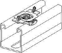 Écrou à ailettes MQM-F Écrou à ailettes galvanisé à chaud (GAC) pour la liaison des composants de système de supportage modulaire Applications 1