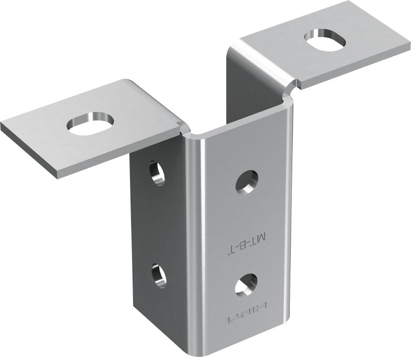 Platine pour charges légères MT-B-T Connecteur de base pour l'ancrage de structures de rails de supportage pour charges légères dans le béton ou l'acier