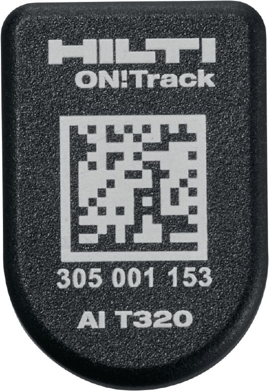 Étiquette ON!Track Bluetooth® AI T320 Etiquette Bluetooth® robuste pour suivre la localisation du matériel de chantier avec l’application de suivi des équipements Hilti ON!Track – optimisez et gagnez du temps lors de votre inventaire