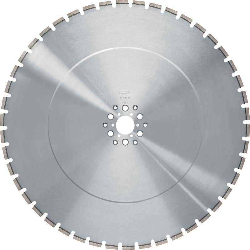 Lame de scie murale Equidist SPX MCL (60HY : compatible avec Hilti, Husqvarna®, Tyrolit®) Lame de scie murale Ultimate (15 kW) pour une vitesse de coupe élevée et une durée de vie accrue dans le béton armé (mandrin 60HY adapté aux scies murales Hilti, Husqvarna® et Tyrolit®)
