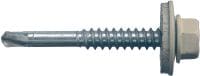 Vis autoperceuses peintes S-MD 51 LZ Vis autoperceuse teintée (acier au carbone zingué) avec rondelle de 16 mm pour fixations de métal sur métal d’épaisseur faible à moyenne (jusqu'à 2,75 mm)